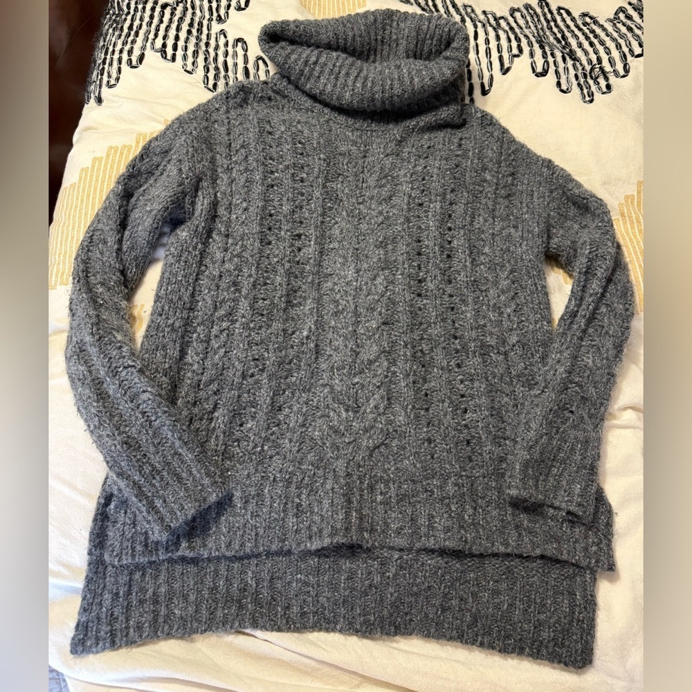 Elegant Charcoal Turtleneck Sweater